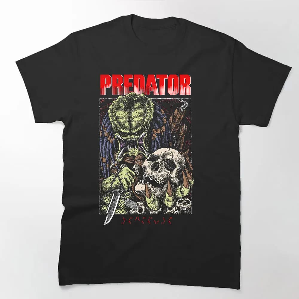 PREDATOR Trophy Retro Aliens Sic-Fi Gift T shirt Predator Monster Hunter Graphic clothes Yautja Warrior print Tee All size Tops