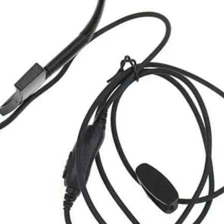 Push to Talk Headset wi 2 Pin Connector for For KENWOOD Series 21 22 42 75 and For Baofeng UV 5R 5RA 888S Radios