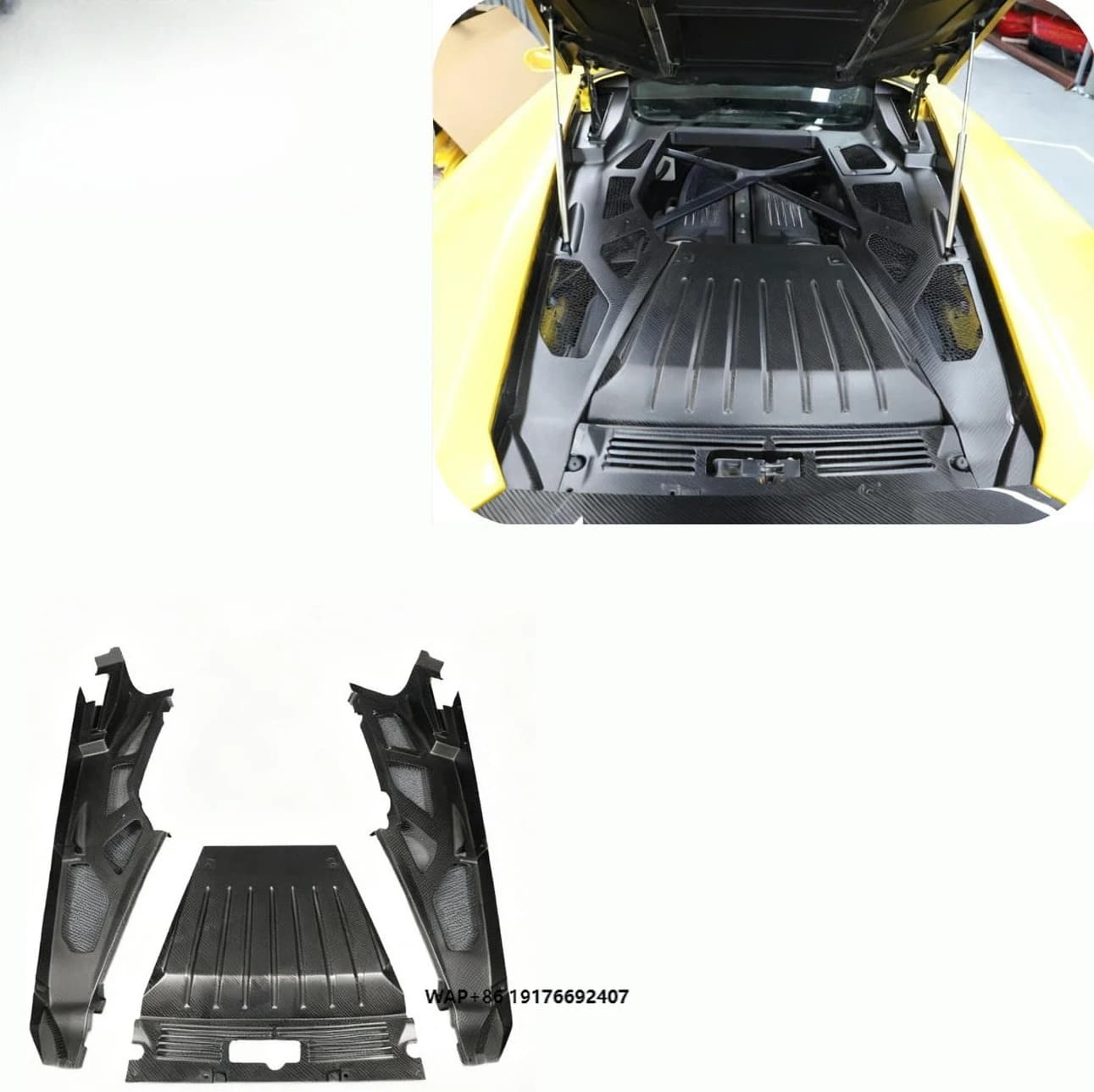 For Huracan LP580 LP610 Perfect Quality Dry Carbon Fiber Engine Bay Trim Panel Body Kit