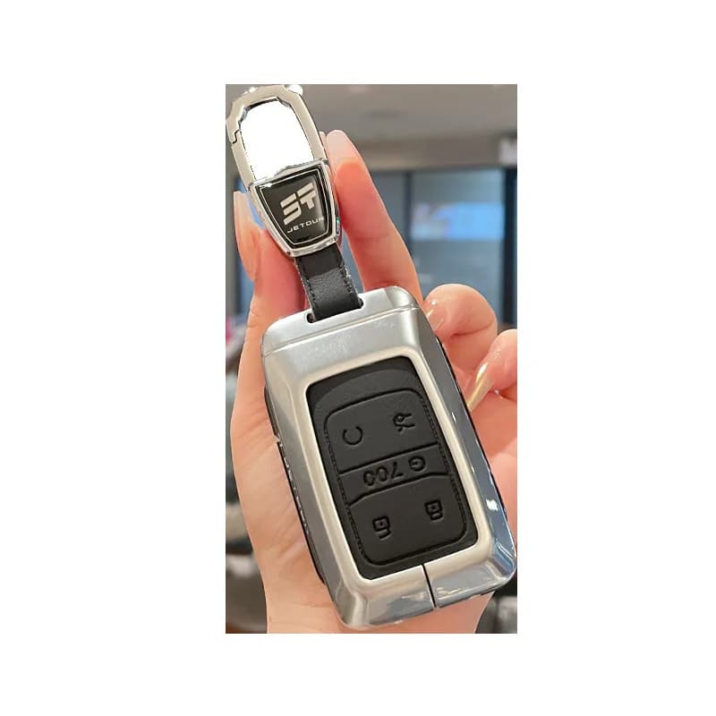 Premium Zinc Alloy Key Cover Case for Jetour G700 (2025) - Protective Key Fob Shell Key Bag Chain