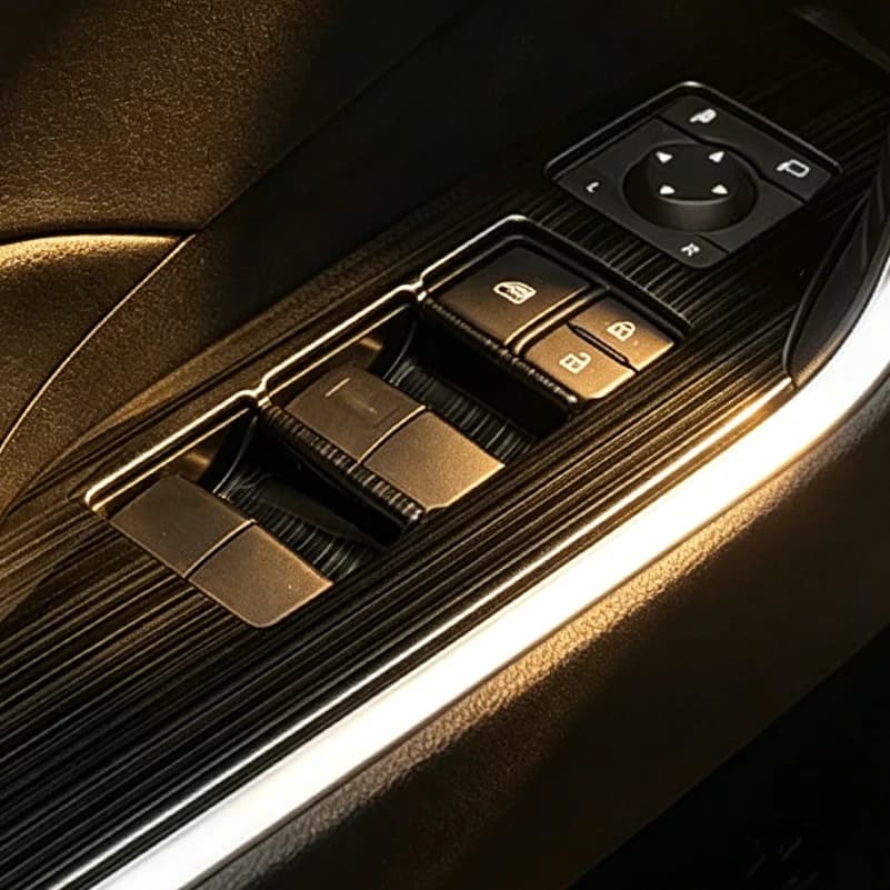Car Styling ForToyota RAV4 2019-2020 Window Glass Lift Switch Button Panel Cover Trim Car Styling Decoration Auto Accessories fo