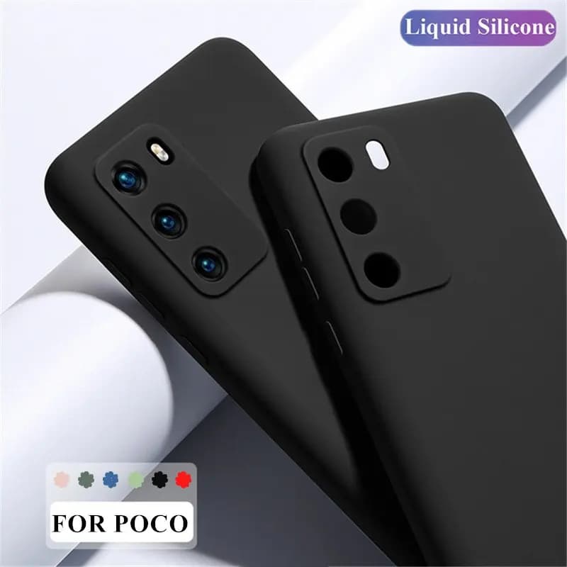 For Poco M3 Pro Case Cover For Xiaomi Poco M4 M3 X4 X3 Pro Case Fundas Coque Original Liquid Silicone Case Poco M3