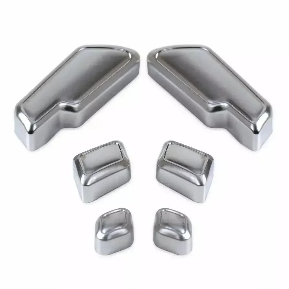 6X Car Front Seat Button Adjustment Switch Button Stickers For ML B C CLA CLS E GLK GL Class W166 W246 W204 W117 W218 W212