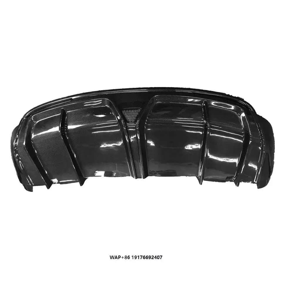 CMST Style Carbon Fiber Rear Diffuser forTesla Model X Rear Bumper bumper splitter perfect fitment