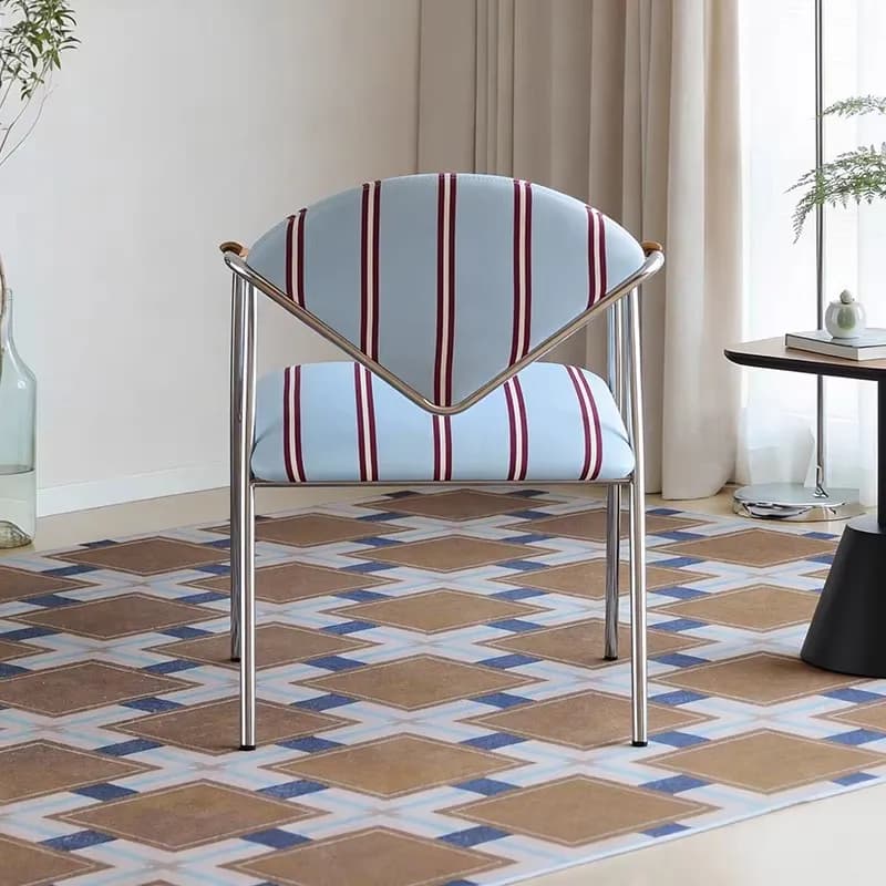 Nordic style single dining table dining chair diamond chair home simple back chair dining room living room retro creative