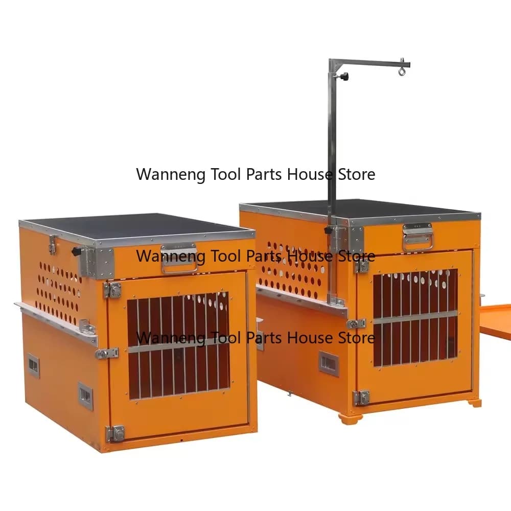 Show Aluminum Trolley Box for Dogs Travel Dog Kennel Cage Professional Aluminum  Cages