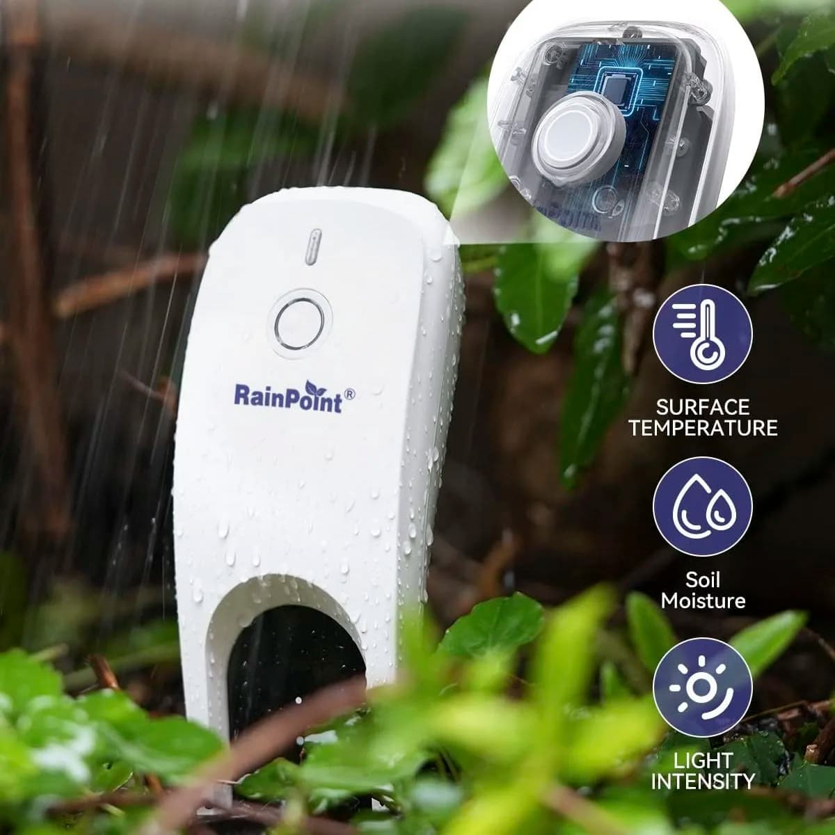 【Hot】Wifi Smart Soil Moisture Meter,3-in-1 Soil Moisture/Temperature/Light Tester, Wireless Soil Moisture Sensor For Garden