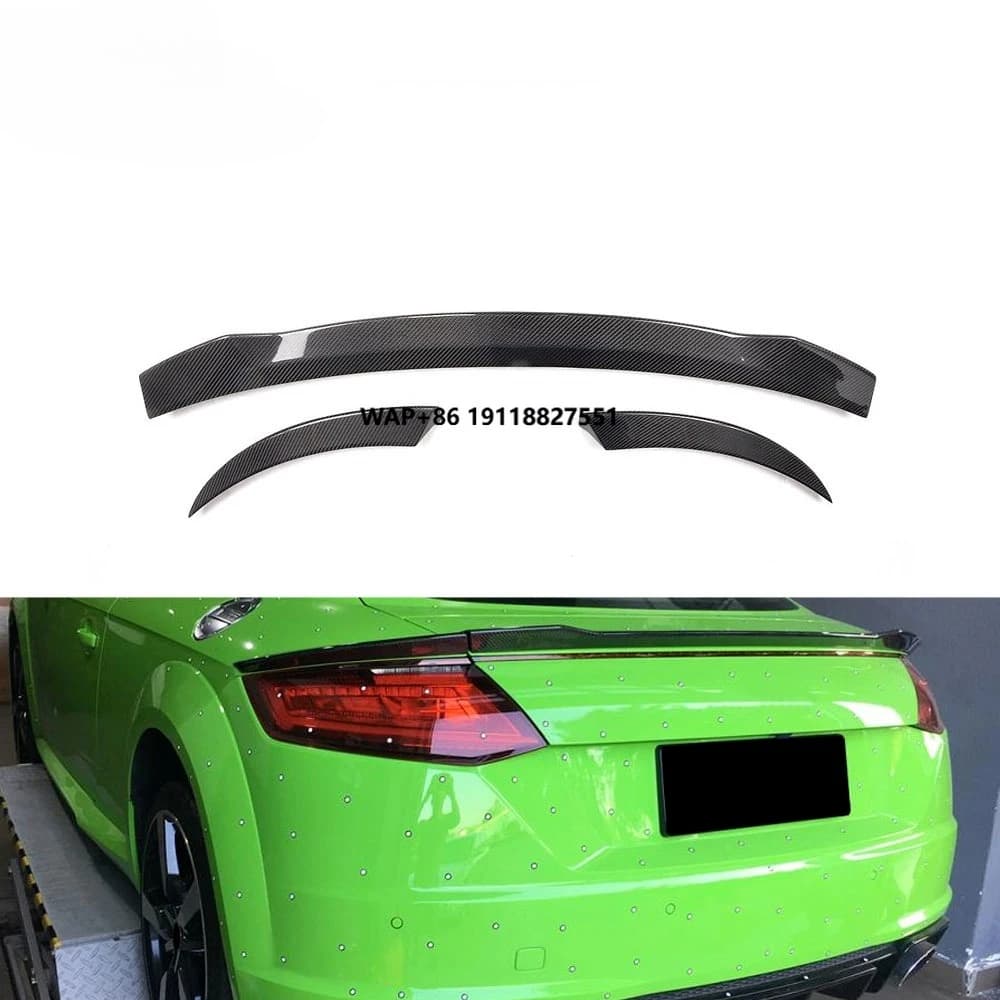 High Glossy Carbon Fiber Rear Spoiler Wing For Tt Mk3 Type 8s Tts Ttrs Tt Sline 2-door 2015-2017