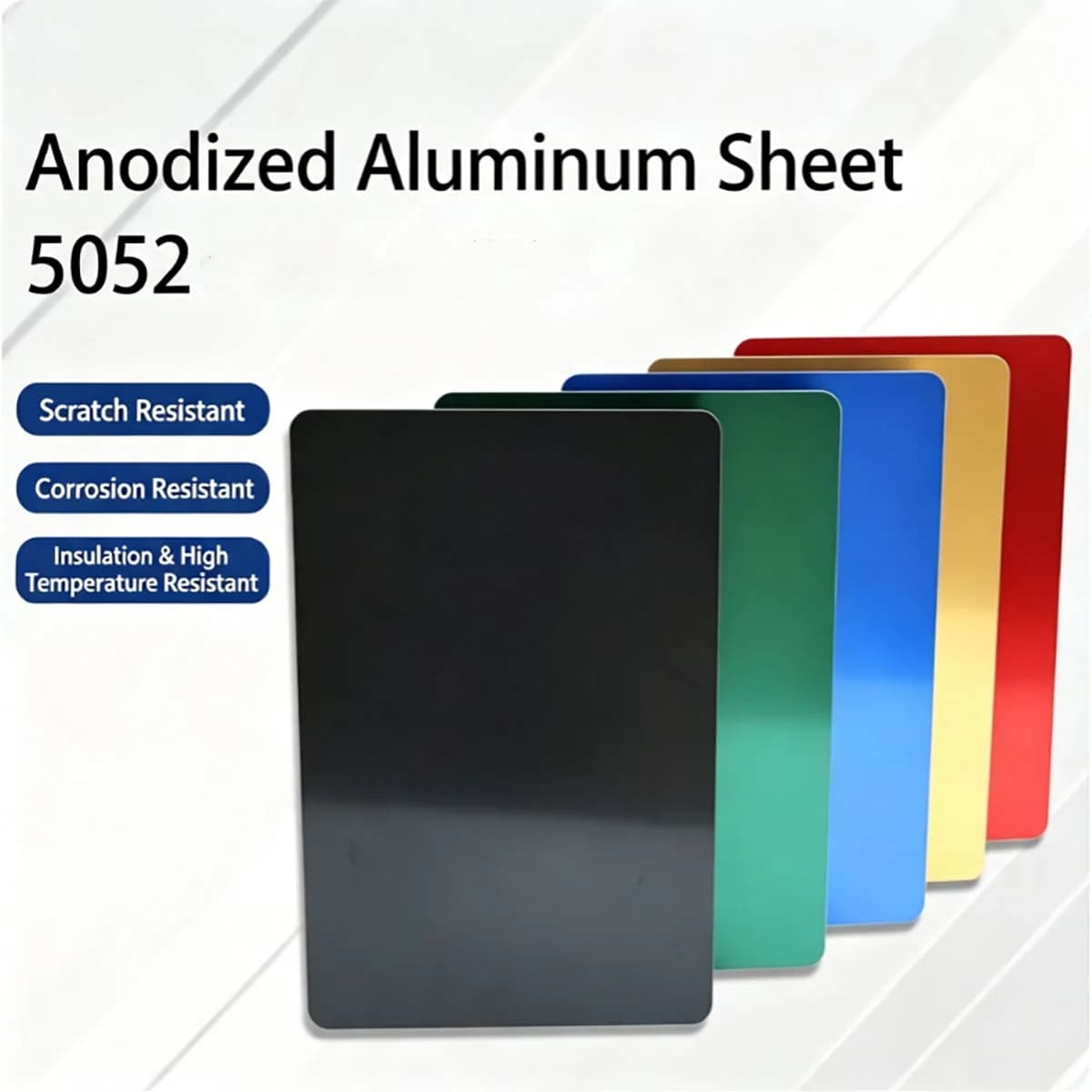 5052 Black Anodized Aluminum Alloy Flat Plate 0.5‑2mm Thickness 100x100‑300x300mm for Mechanical Processing Equipment Panel