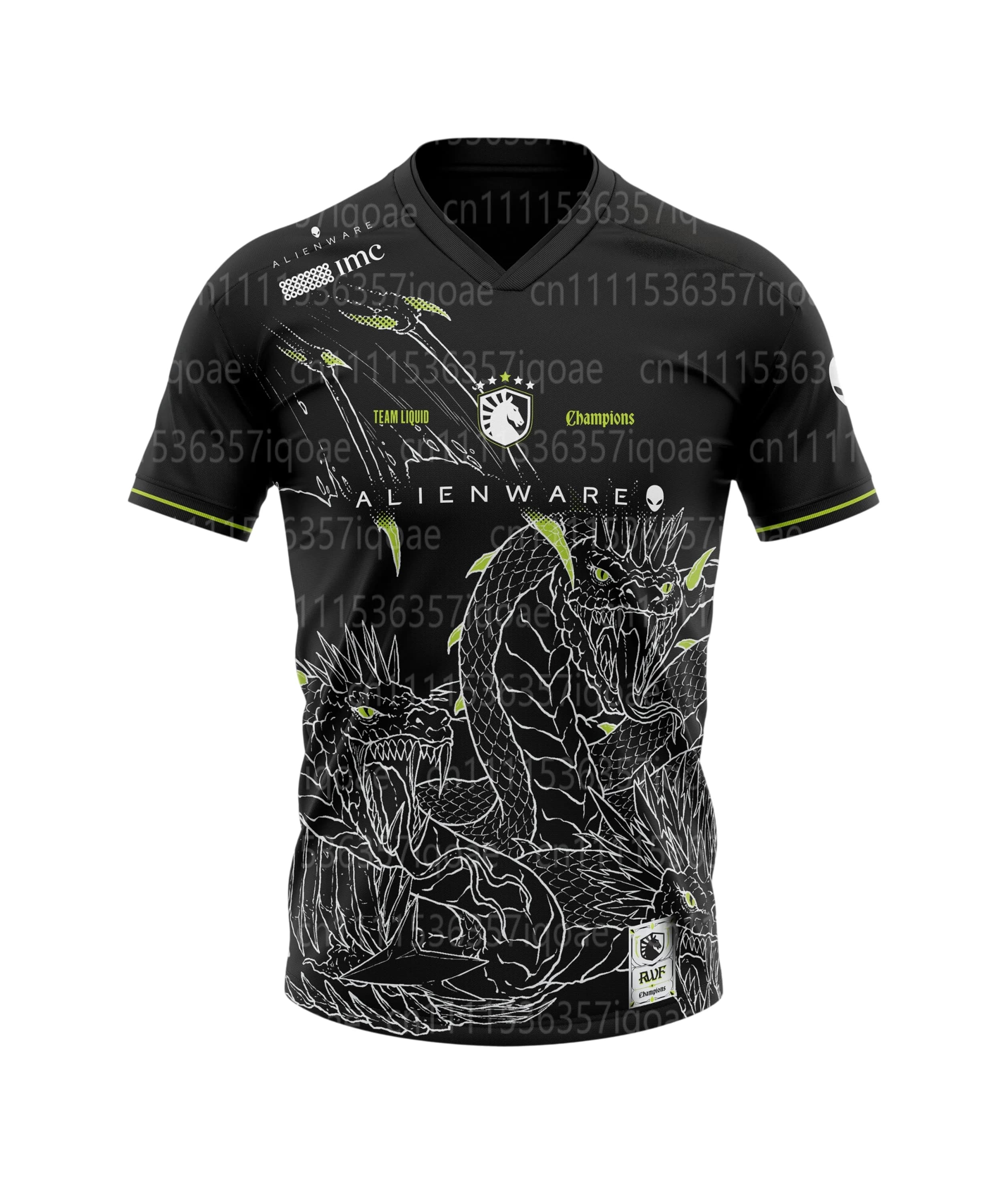 2026 3D V-neck Breathable Short-Sleeved Team Liquid RWF T-shirt Men's and Women's Shirts Customizable Nickname Tops