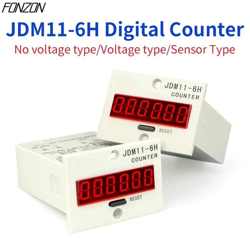 Digital Counter JDM11-6H Display Electronic Industrial Counter with power-off memory DC 12V-24V 36V AC110V-220V 380V