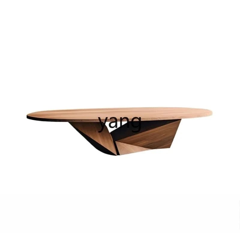 LMMM  minimalist art coffee table light luxury high-end living room home solid wood small table