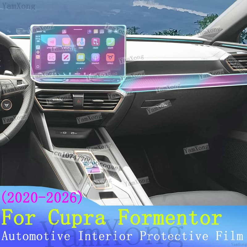 For Cupra Formentor Car Navigation screen Sticker Film Center console scratch TPU Transparent Cover Interior Kit Protection Film