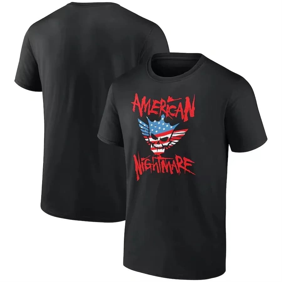 Summer men's black Cordy Ross American Nightmare logo short-sleeve polyester T-shirt, undeniably unisex T-shirt