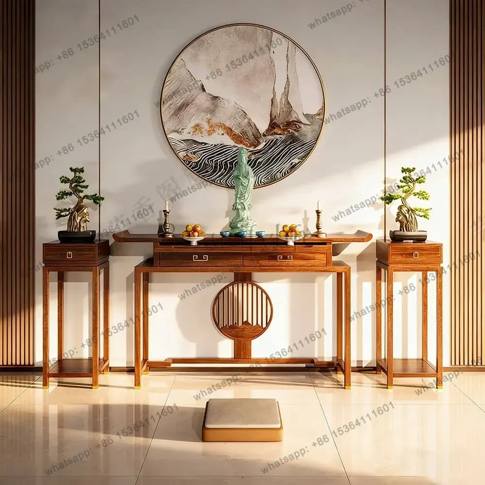 PG   solid wood altar table, ash wood strip case, entrance table, mortise and tenon structure, for homeclassyzen entrance