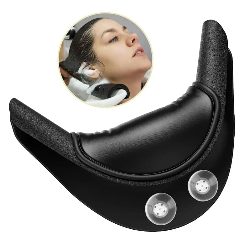 Portable Silicone Shampoo Bowl Neck Bracket Pillow Suction Cup Soft Non-slip Salon Sink Mat Durable Bedroom Application