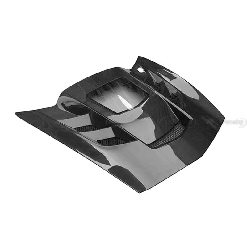 High Quality KR- Style Glossy Carbon Fiber Car Hood Bonnet With Glass For C Z0Hot Selling