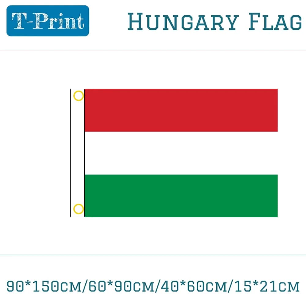 90*150cm/60*90cm/40*60cm Hungary Flag Polyester 5*3FT National Day Sports meeting flag Banner and flag decoration/national flag