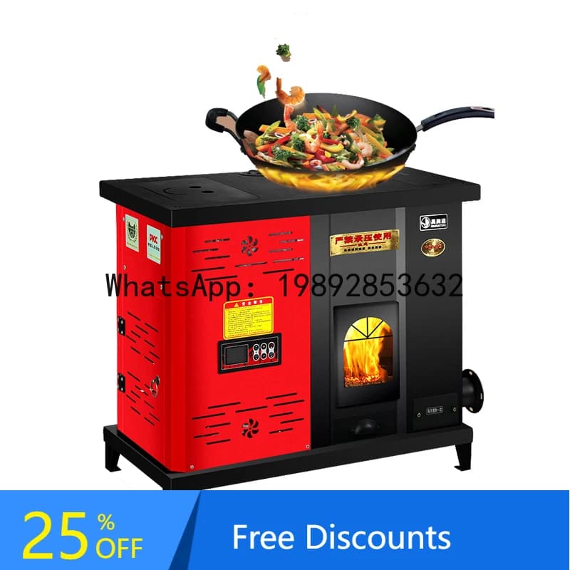 Heating Stove for Home Use in Rural Areas, Breeding Heating Boiler with Radiator, Water Heating Stove