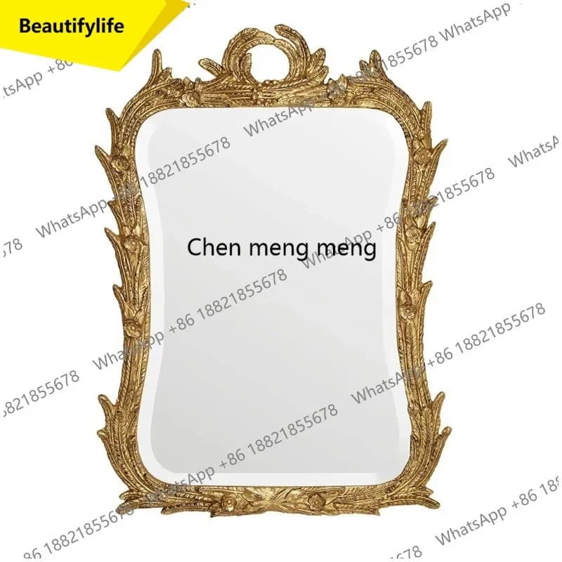 6239  Customized mirror American retro luxury entrance mirror French wall-mounted vanity mirror