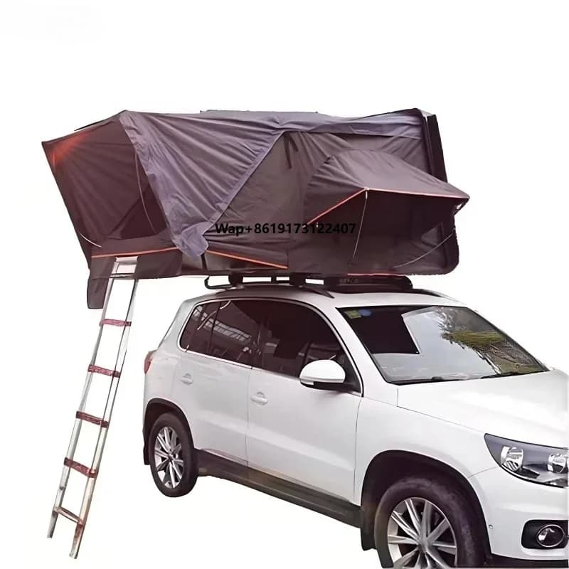 Custom 4-Person Hard Shell Aluminum Car Roof Top Tent for Travel and Camping Made for Car Rooftops