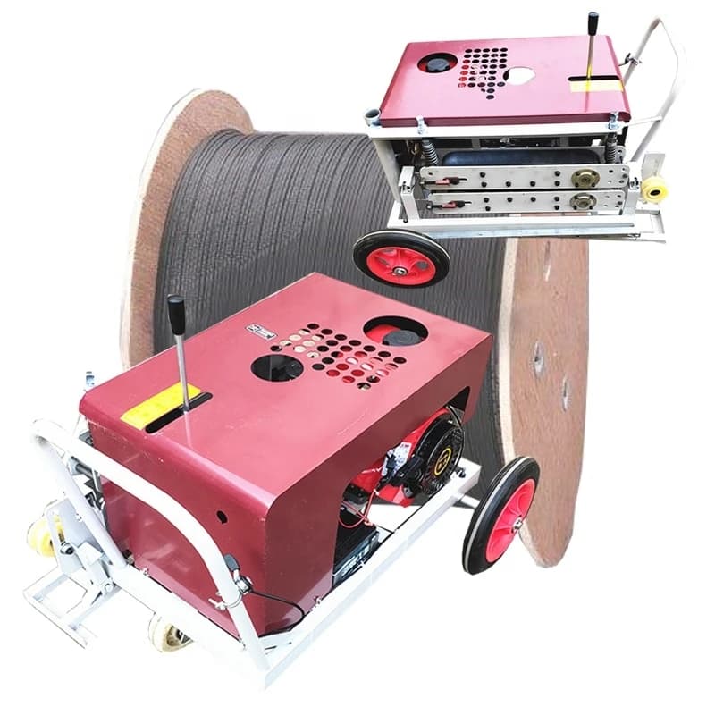 Electrician Automatic Equipment Pull Cable Fiber Optic Cable Pulling Threading Winch Machine