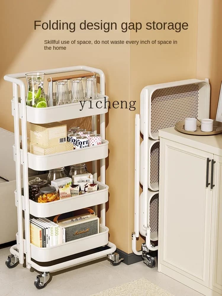 U5.13  trolley snack rack bathroom kitchen mobile bedside bedroom dormitory multi-layer storage rack