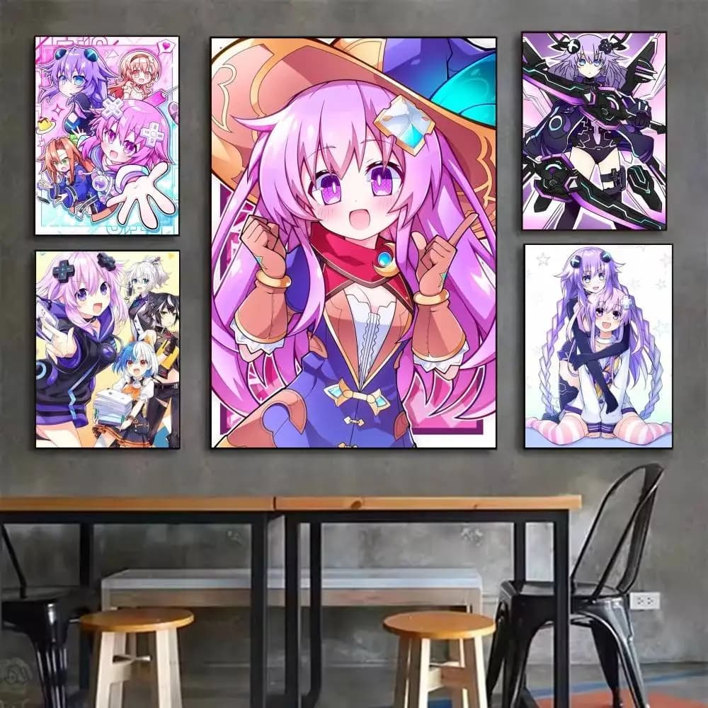 Neptunia Hyperdimension Neptunia   Poster Waterproof HD Art Wall Decal Self-Adhesive Print