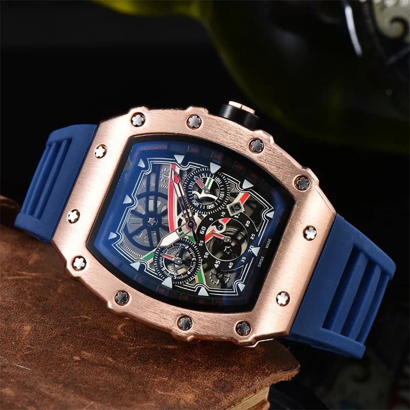 YFY Hollow Watch Watch Business Fashion PU Strap Alloy Case Strap Calendar Quartz Watch