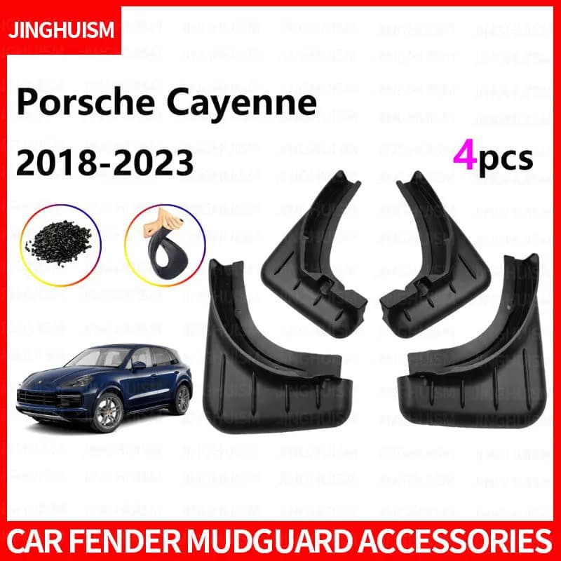 Mudguards Car Accessories Mud Flaps For Porsche Cayenne 2018-2025 Models Exterior Upgrade Black For Fender For Protection Black