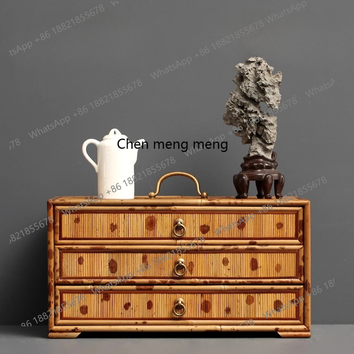 Fan cabinet storage cabinet storage three-layer tea Pu'er cake storage cabinet