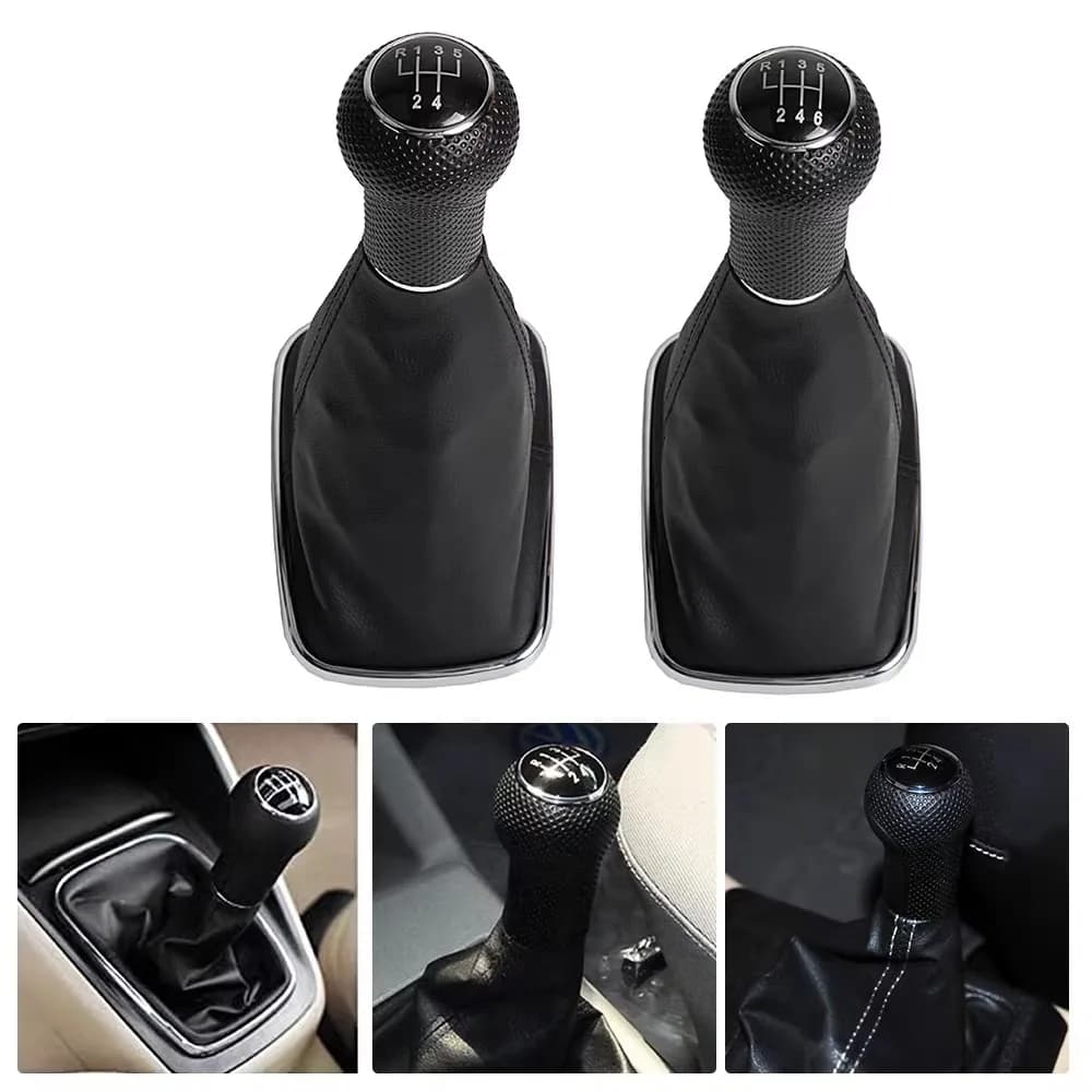 Cubierta antipolvo de balonmano para cambio de coche, cubierta negra para Volkswagen VW Golf 4 MK4 Bora Jetta GTI R32 1999-2005,