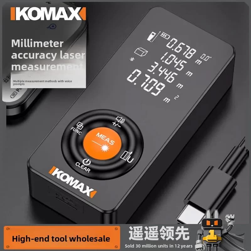 Laser Rangefinder Mini Laser Measurement Tool Laser Tape High Accuracy Multiple Measurement Functions