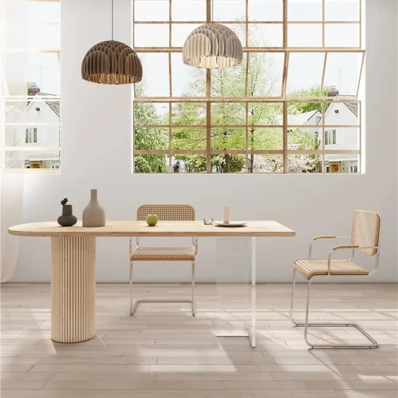 Modern Wood Design Dining Table 6 Person Luxury Nordic Living Room Dining Table Kitchen Restaurant Mesas De Comedor Furniture