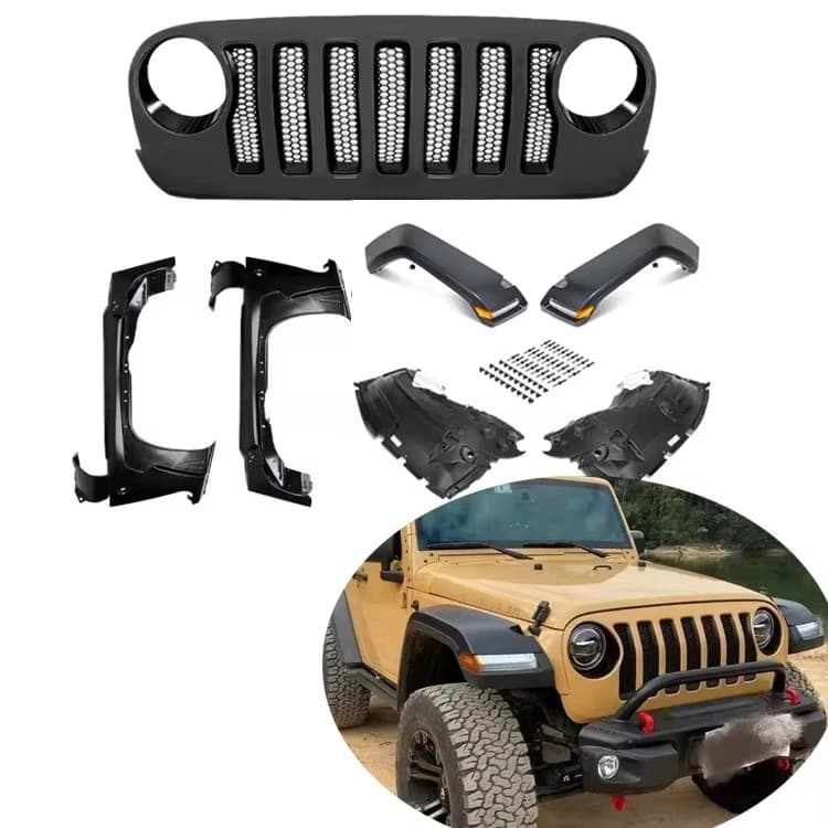 Jk Upgrade to JL Body Kits for Wrangler JK Bodykit Grill Fender Flare Liner Auto Parts