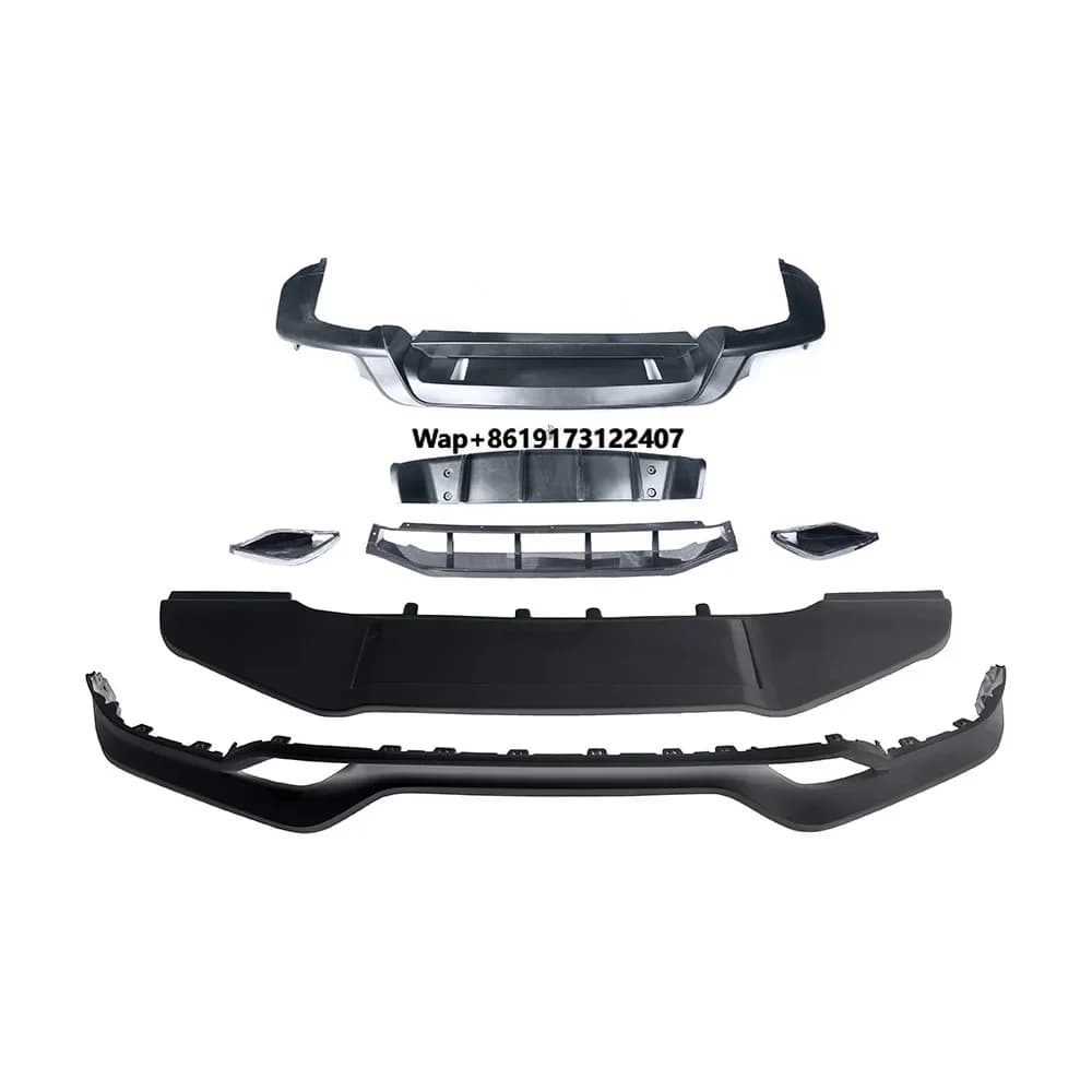 For 15-17 Upgrade 9Y0.1 Style TKT Front and Rear Lip Spoiler Set Excluding Rear Mid Section New Condition