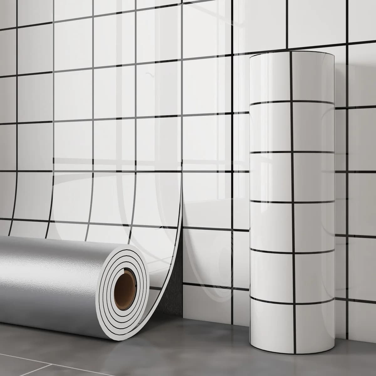 60cm 5-20Rolls Marble Self-Adhesive Wallpapers Thickened Vinyl Tile Waterproof Wall Stickers for Bathroom Kitchen Peel and Stick