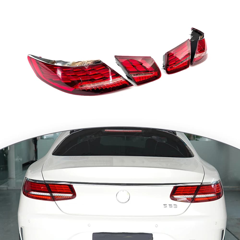 For Auto Lighting System C217 Tail Lights Tail Lamp Truck Led Tail Light  PP Material 2014-2020 Year Rear Back Lamp Car Accessor