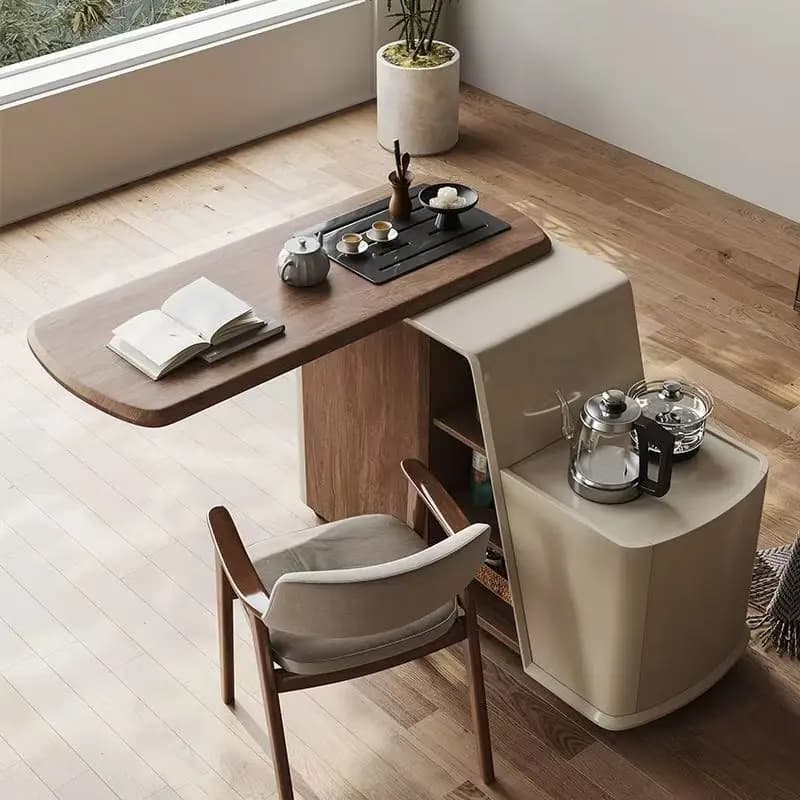 LH removable Kung Fu tea table integrated household small apartment living room balcony rotating tea table