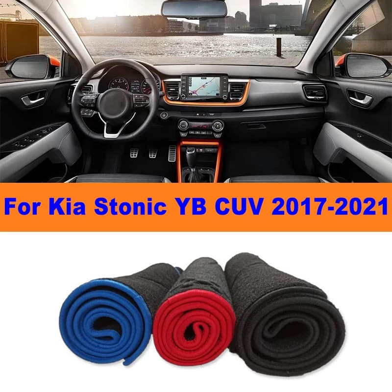 Anti-Glare Dashboard Cover Dash Mat Non-Slip Sun Shade Pad Interior Protector For Kia Stonic YB CUV 2017-2021 Car Accessories