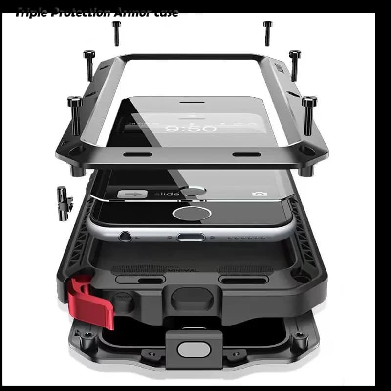 For iPhone 12 13 14 Pro Max Case Armored Phone Case For iPhone 11 12 13 14 15 16 17pro Max Heavy-Duty Protective Case Shockproof