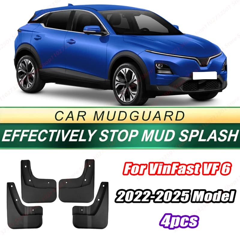 For VinFast VF 6 2022-2025 Model 4PCS Front Rear Mud Flaps Splash Guards Fender Mudguards Auto Accessories