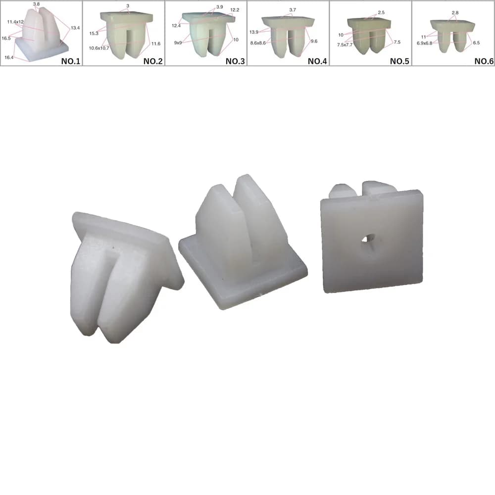 50Pcs Size Multiple choices Car Plastic Square head Fixed Retainer Nut Screw Grommet Clips Fastener