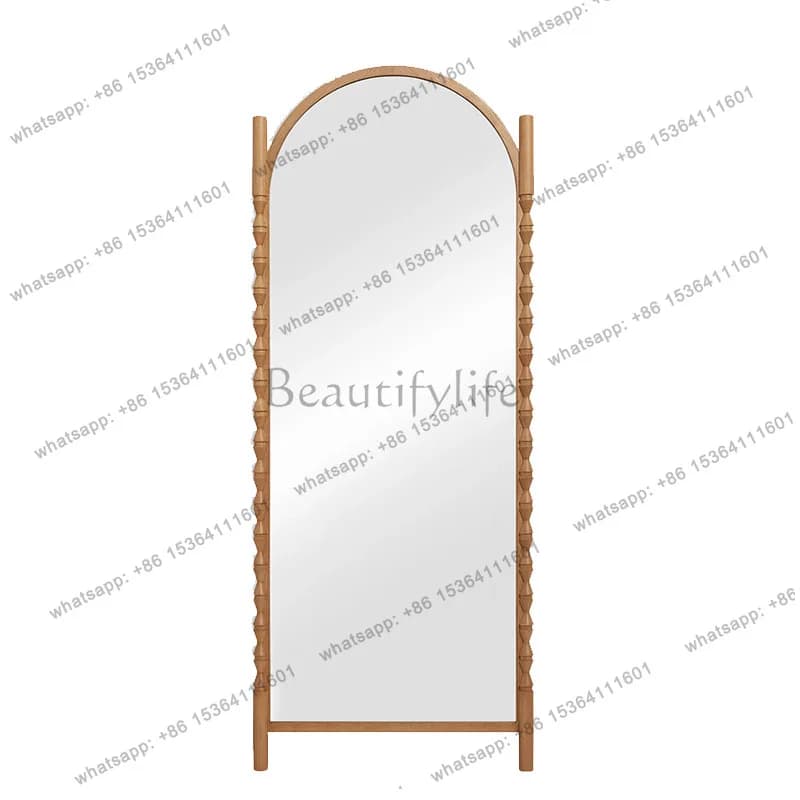 French retro full-length mirror home living room bedroom entrance light luxury high-end mirror