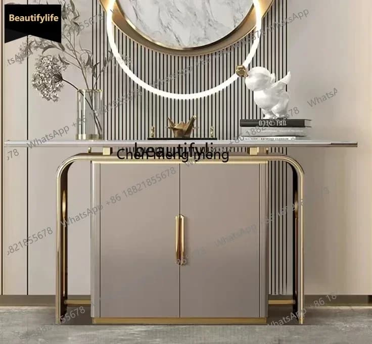 Y183FALight luxury entrance table, high-end entrance cabinet entry end view table aisle, decoration, storage entrance table