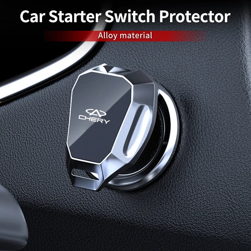 Car Engine Start Button Protective Cover Metal Start Stop Push Button Sticker For Chery Fulwin QQ Tiggo 3 5 T11 A1 A3 A5 Amulet