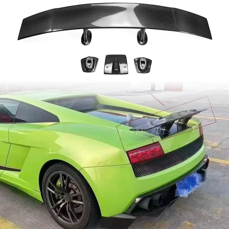 For Lamborghini Gallardo LP550 LP560 LP570 2007-2014 Real Carbon Fiber Rear Trunk Lip Spoiler FRP Forged Carbon Rear Spoiler