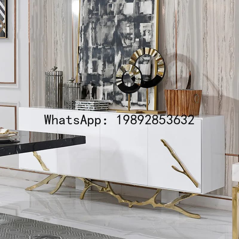 XL Entryway Hall Cabinet American Style Sideboard Italian Style Living Room Storage Decorative Cabinet