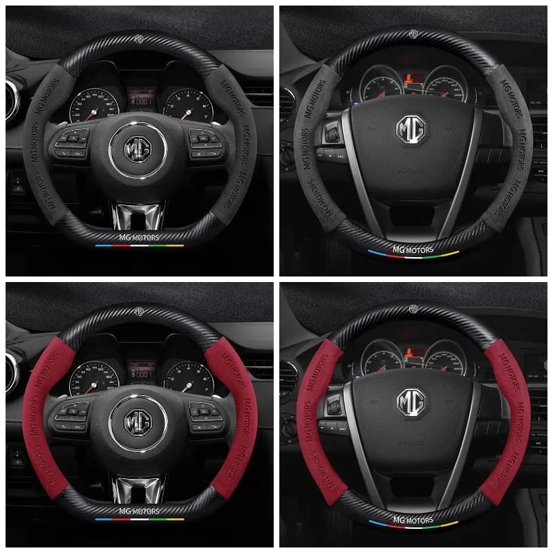 Car Steering Wheel Cover Steering Wheel Protector Steering Wheel Sleeve D O Shape For MG ZS MG4 EV MG HS MG3 MG5 EV Marvel R