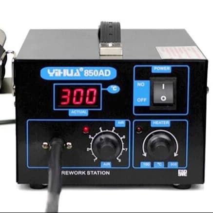 850AD Hot Air Gun Station 550W 220V Temperature Range 100-450 Celsius New Used Condition PLC SMD Soldering Station